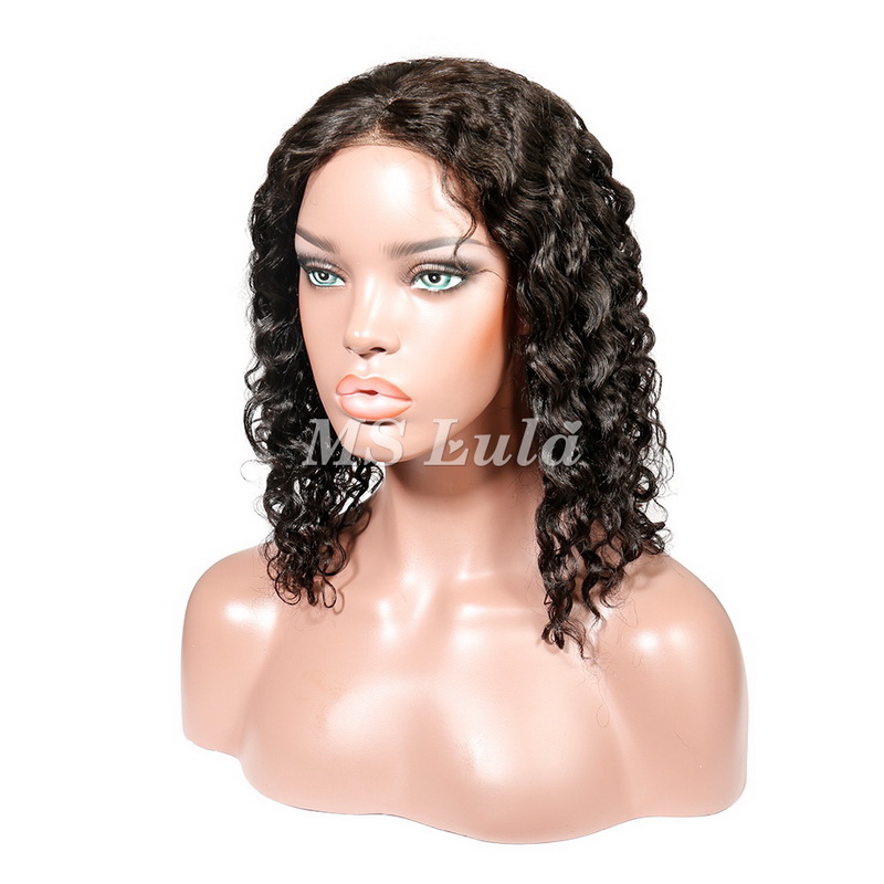 Human Hair Deep Wave BOB Lace Front Wig 250% Density - 图片 5